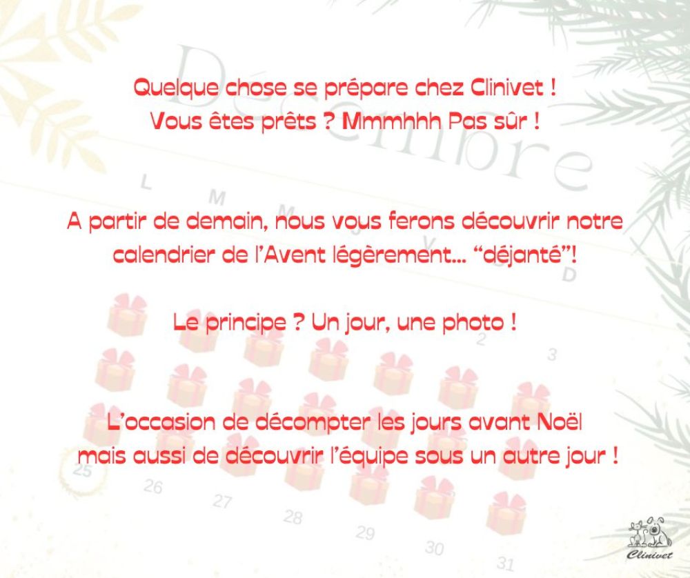 Notre calendrier de l'Avent